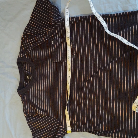 Vans Men's Small 100% Cotton Tee Navy Stripes - Picture 6 of 11